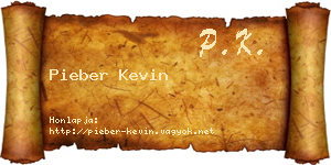 Pieber Kevin névjegykártya